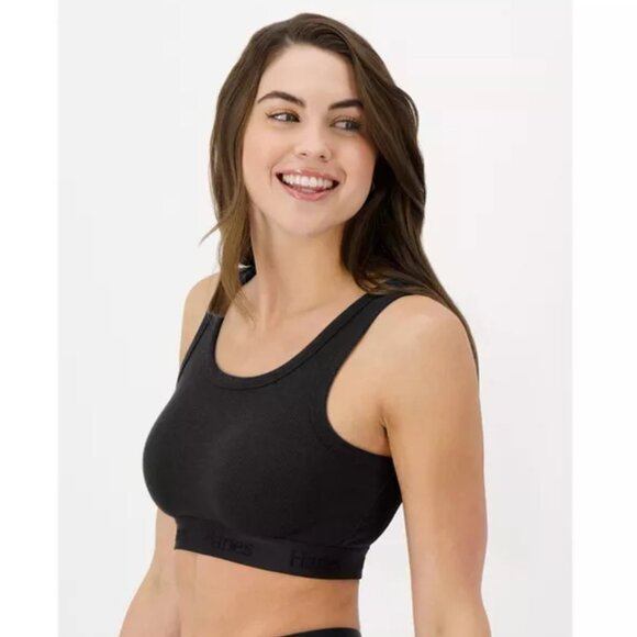 Hanes Originals Women's SuperSoft Comfywear Rib Banded Crop Top NWOT Sz S - Picture 1 of 4